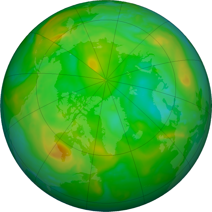 Arctic ozone map for 01 July 2022
